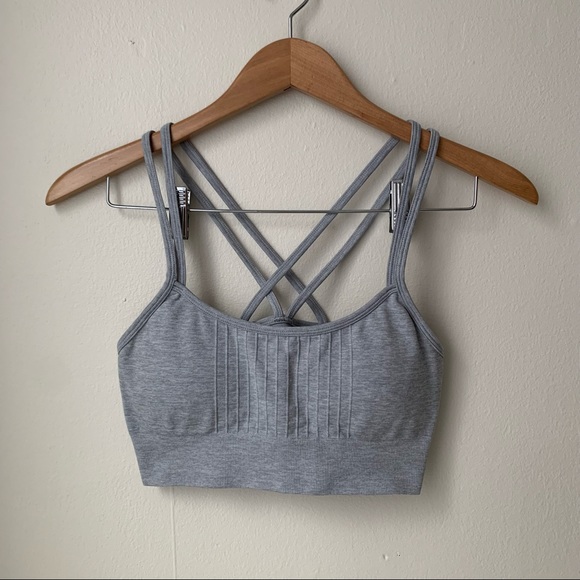 Forever 21 Other - F21 Heather Gray Strappy Sports Bra